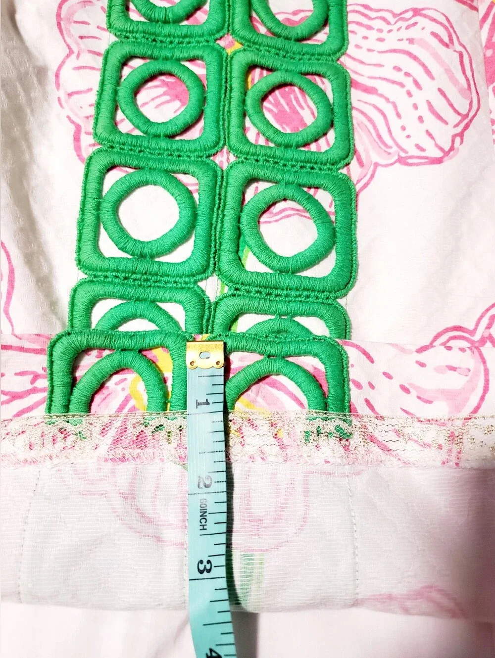 Lilly Pulitzer Inspired Strapless Floral Mini Dress Size 6 Pink Green Resortwear - Picture 9 of 14